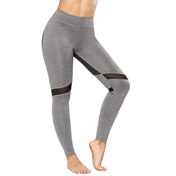 Workout Leggings High Waist With Mesh Panels - Picture 5 of 6